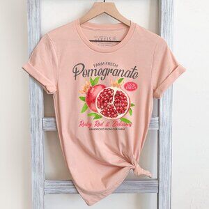 Pomegranate Shirt, Fruit Shirt, Farmers Market Shirt, Summer Shirt